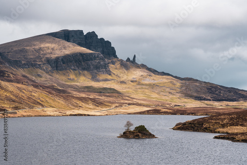 Scottland landscapes - Loch Fada and Old Man of Storr