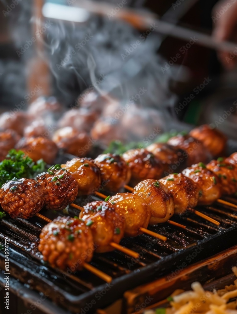 Experience The Bustling Street Food Scene Of Osaka With Sizzling 
