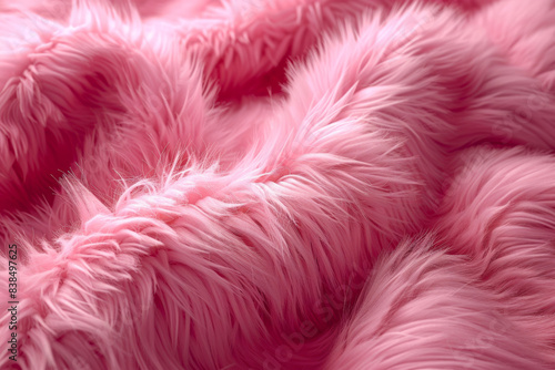 Seamless Pink Fur Background.