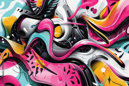 Dynamic Graffiti Background: Urban Art Inspiration