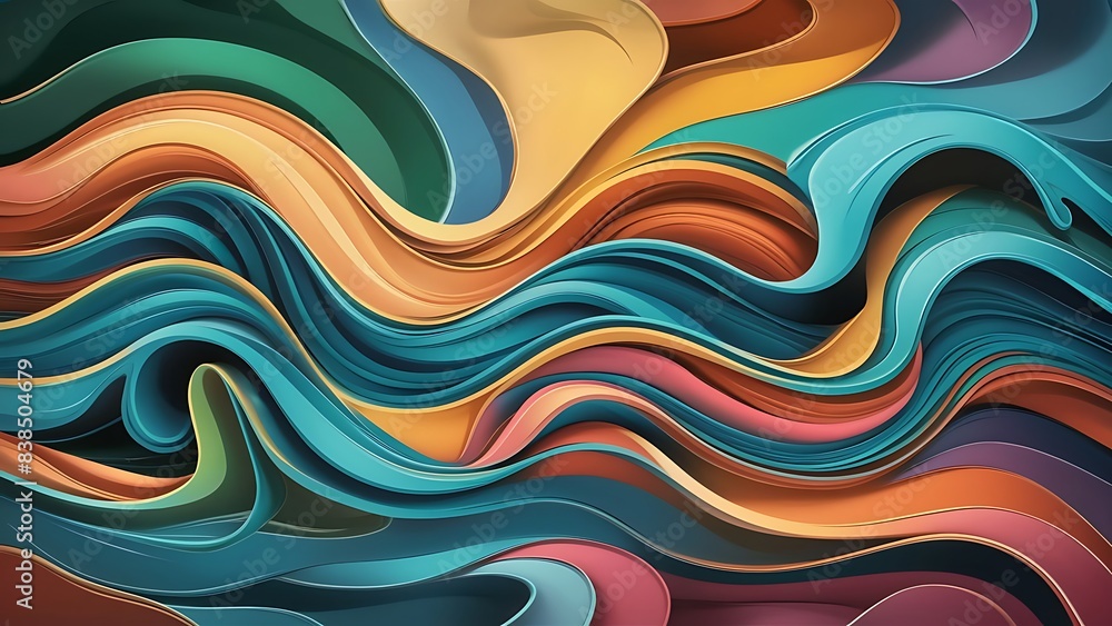 Fototapeta premium abstract colorful background with moving liquid paint mix wallpaper background