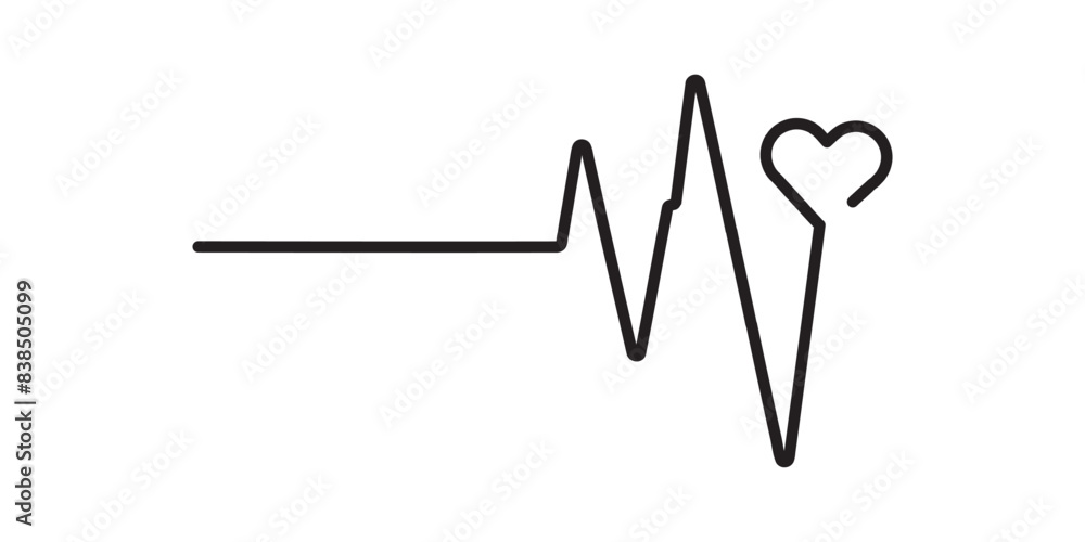 Heartbeat silhouette line icon. ECG, EKG cardiogram silhouette line icon. Heartbeat graph vector. Heartbeat sign in flat design. Heart beat wave. vector illustration. Heartbeat silhouette line icon. ECG, EKG cardiogram silhouette line icon. Heartbeat graph vector. Heartbeat sign in flat design. Heart beat wave. vector illustration.