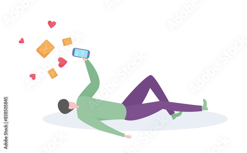 Find Love concept on transparent background, flat design vector illustration