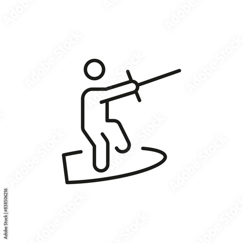 Wakeboarding icon. Simple wakeboarding icon for social media, app, and web design. Vector illustration.