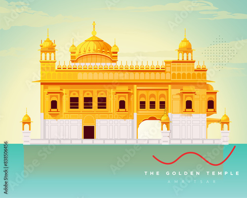 The Golden Temple - Amritsar - Stock Illustration