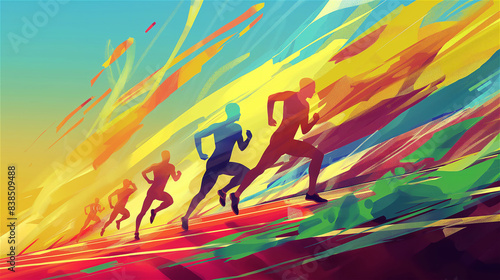 Obraz na płótnie Olympics or sport championship poster illustration. w salonie