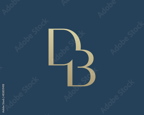 DB letter logo icon design. Classic style luxury initials monogram.