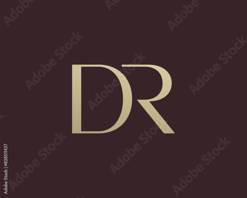 DR letter logo icon design. Classic style luxury initials monogram.