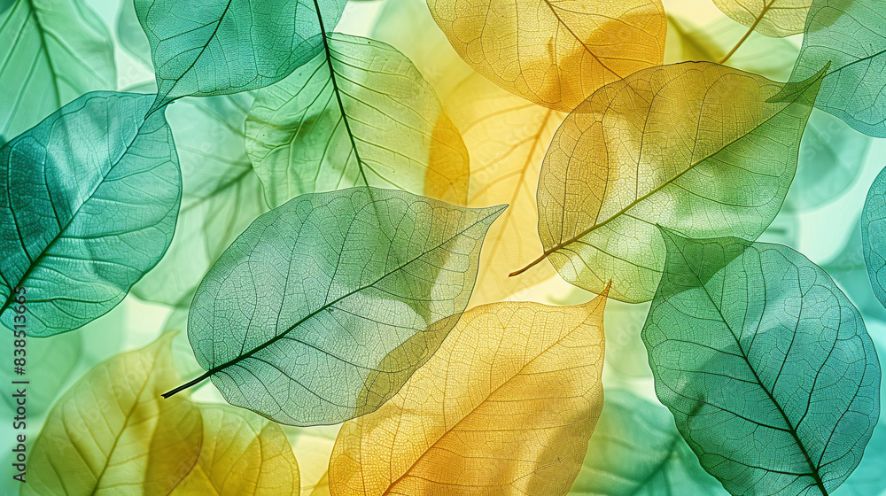 A transparent green skeleton leaves background A transparent green skeleton leaves background