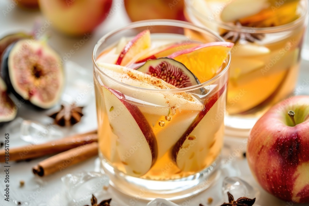 Fall Food And Drink: Spiced Sangria Cocktail with Apple, Figs, and Orange Fall Food And Drink: Spiced Sangria Cocktail with Apple, Figs, and Orange