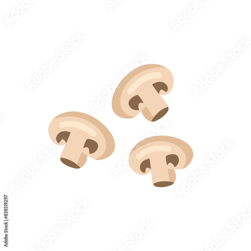 champignon mushroom logo illustration suitable for vegetable shops and plantations