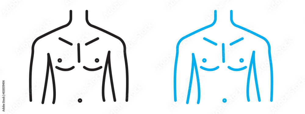 Male Anatomy Icon for Fitness, Health, and Medical Illustrations Male Anatomy Icon for Fitness, Health, and Medical Illustrations