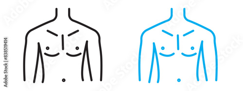 Male Anatomy Icon for Fitness, Health, and Medical Illustrations