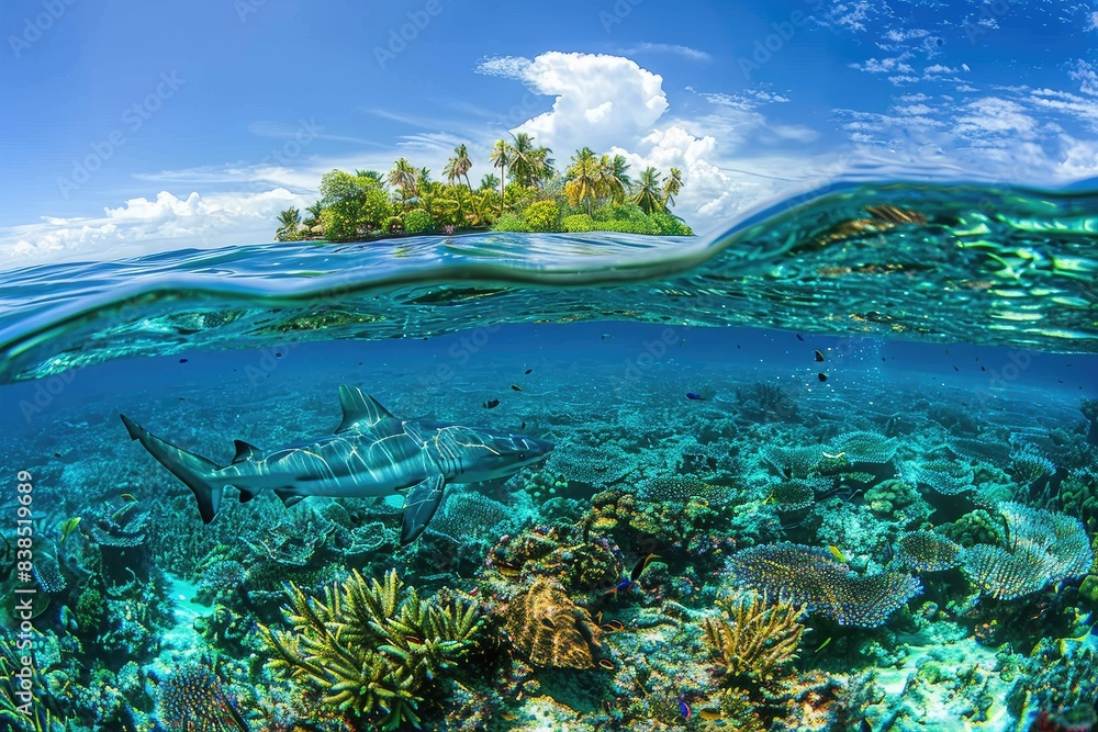 A reef shark swimming A reef shark swimming