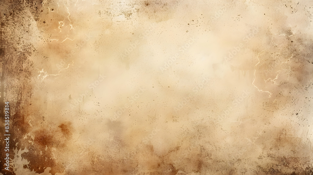 color beige antique elegant center shabby faded white spatter ink stains vintage stressed background parchment paper brown Old texture grunge color beige antique elegant center shabby faded white spatter ink stains vintage stressed background parchment paper brown Old texture grunge