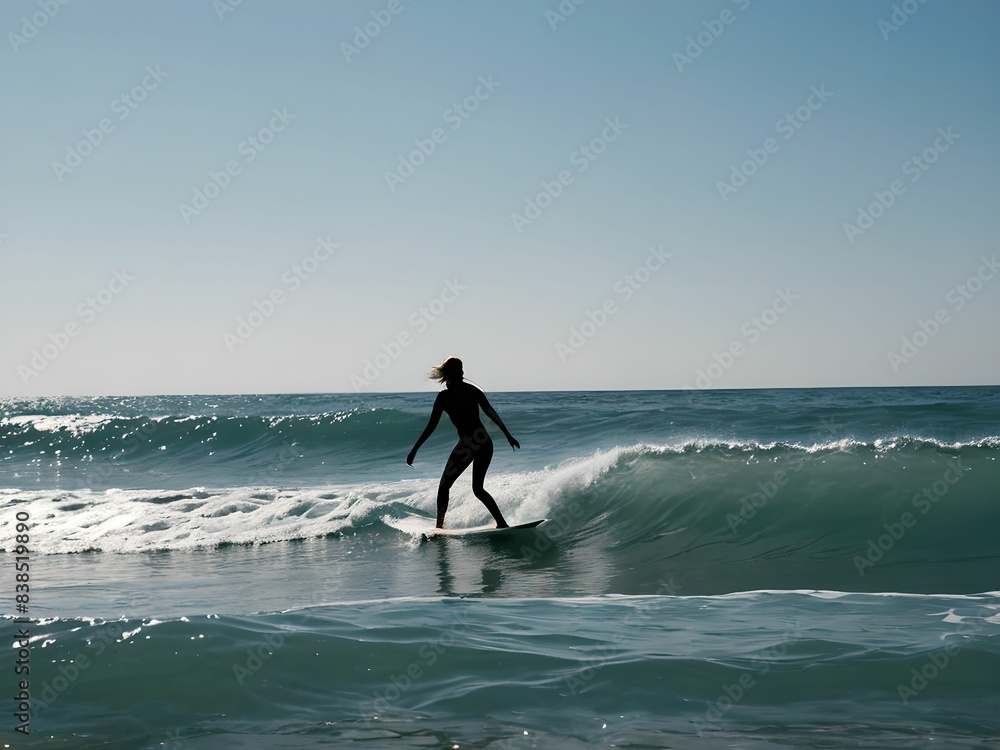 fond d'écran représentant une femme surfant sur les vagues de l'océan. fond d'écran représentant une femme surfant sur les vagues de l'océan.