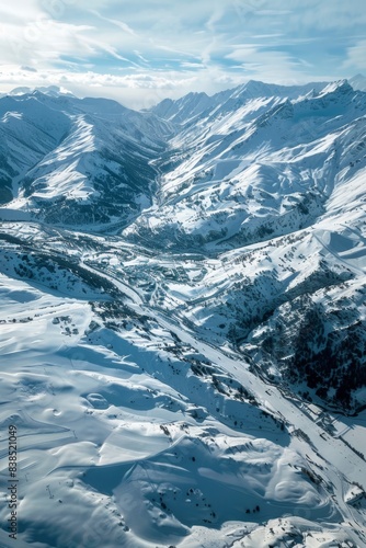 a view of the mountains covered in snow  © cff999