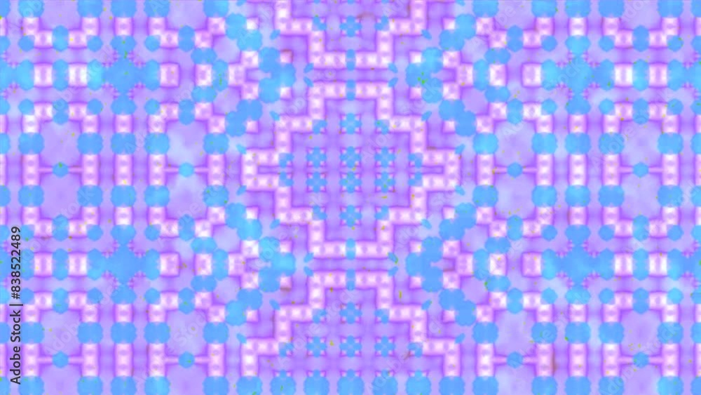 The image is of a repeating pattern of small squares in shades of blue ...