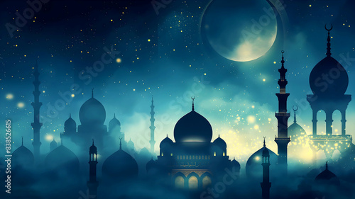 Obraz na płótnie Muharram background, Islamic culture and religion, holiday, poster, template, card design w salonie