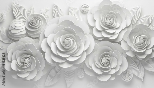 Textura 3d de rosas blancas  (imagen 40)