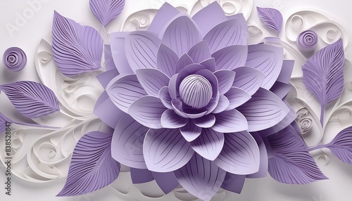 Textura 3d de flores moradas (imagen 8)
