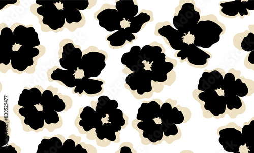 Seamless daisy flower pattern. Floral pattern.