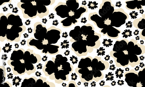 Seamless daisy flower pattern. Floral pattern.