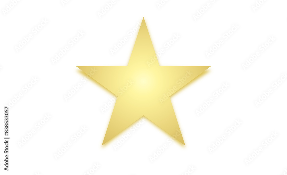 Golden star isolated on transparent background Golden star isolated on transparent background