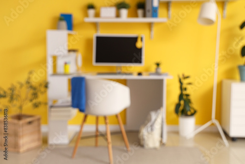 Modern home office interior...