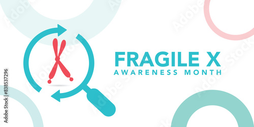 fragile x awareness month design template for celebration. chromosome vector design. fragile x awareness vector design.

