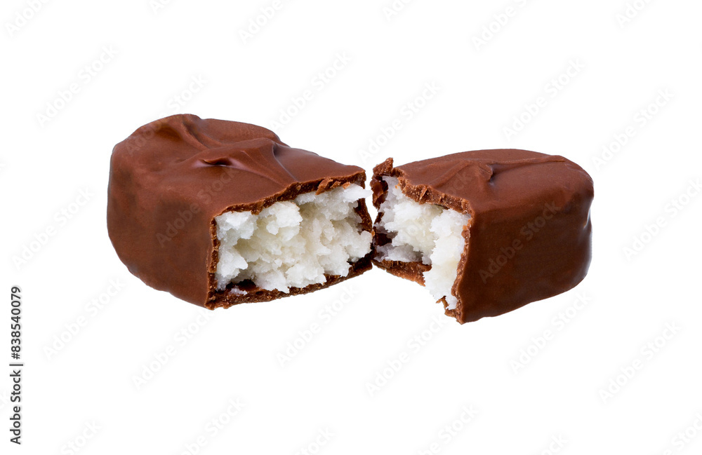 Chocolate bar with white filling Chocolate bar with white filling