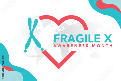 fragile x awareness month design template for celebration. chromosome vector design. fragile x awareness vector design.
