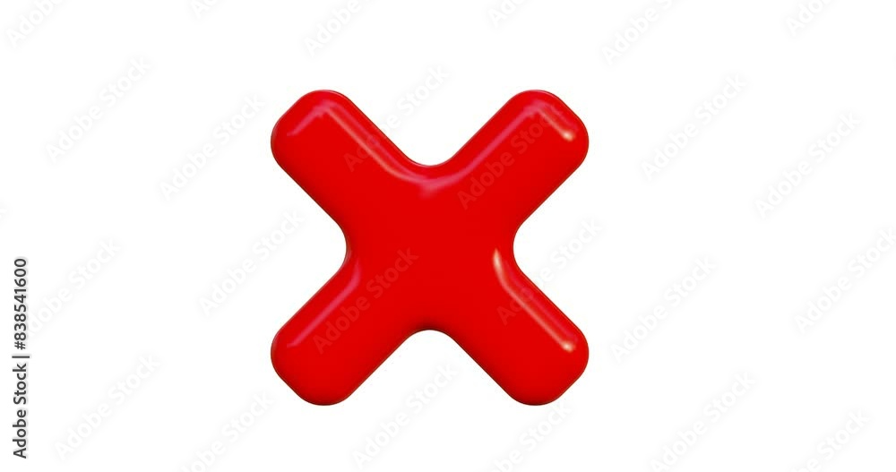 3d icon. Error sign in red glass round frame. Denied access. 3d 4k animation, cartoon style, isolated, transparent background. 3d icon. Error sign in red glass round frame. Denied access. 3d 4k animation, cartoon style, isolated, transparent background.