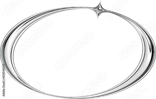 Y2K Metallic Chrome 2000s Retro Vintage PNG Graphic Element 