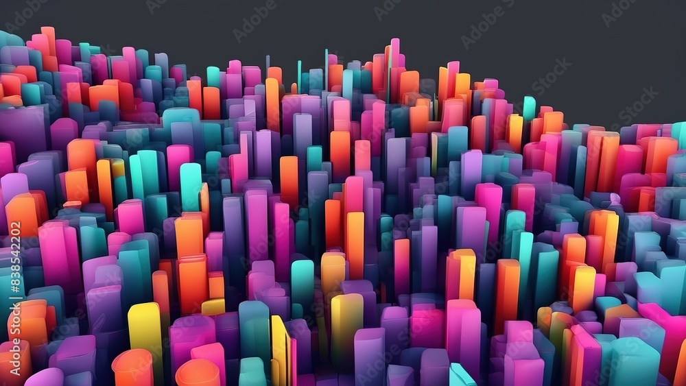 Fototapeta premium Abstract 3d style background