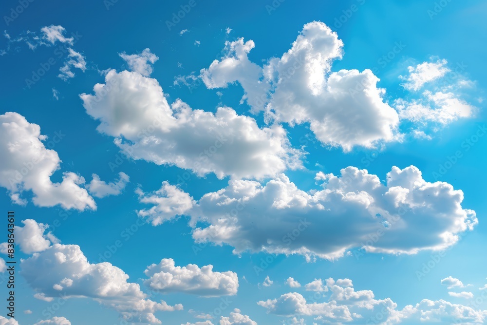 Perfect Sky. Blue Sky with White Clouds, Ideal for Natural Summer Day Perfect Sky. Blue Sky with White Clouds, Ideal for Natural Summer Day