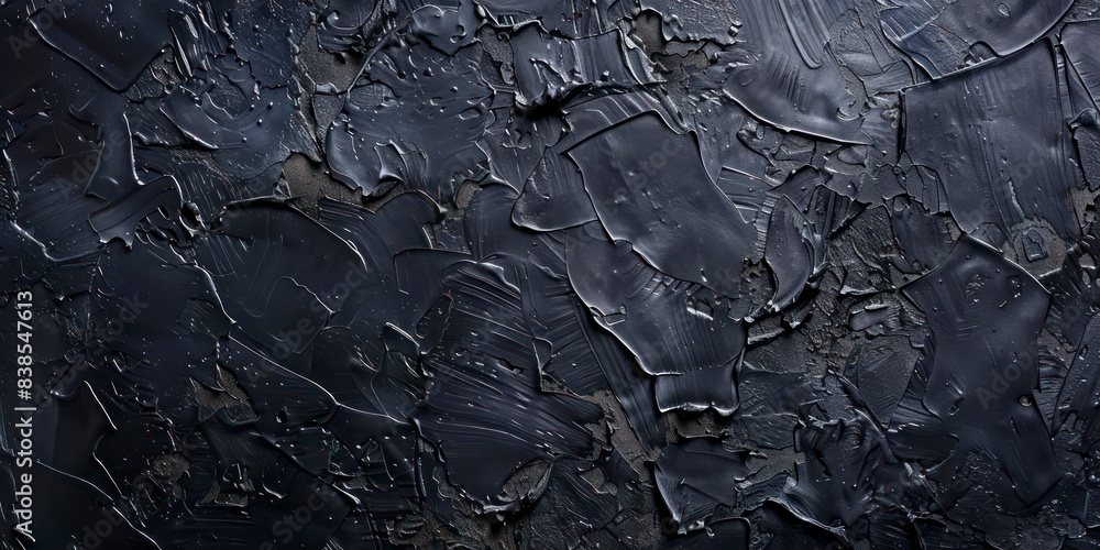 Fototapeta premium Dark Black Grunge Texture Spotted Crack Effect Background - AI Generated