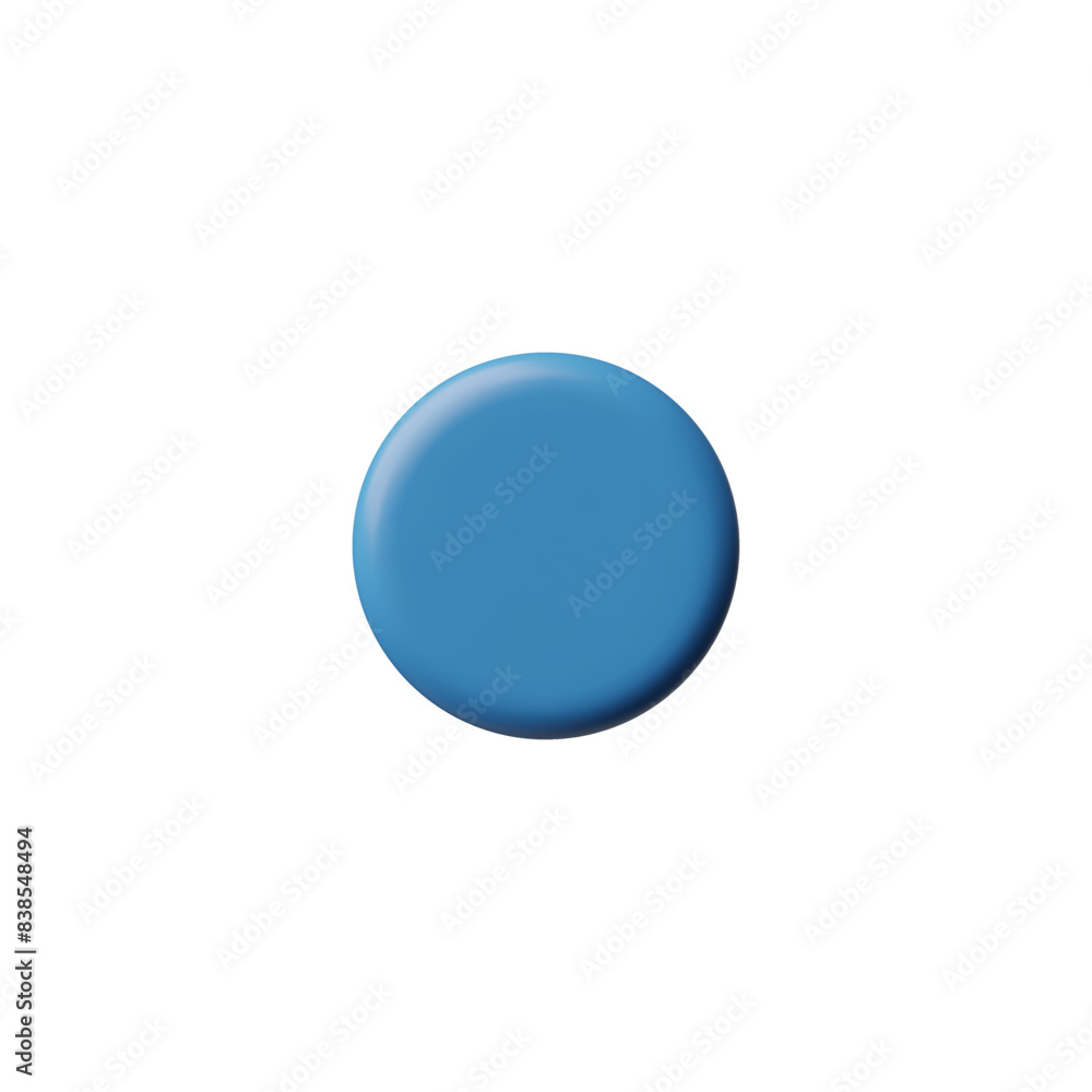 Minimalist blue circle Bauhaus style 3D icon vector illustration Minimalist blue circle Bauhaus style 3D icon vector illustration