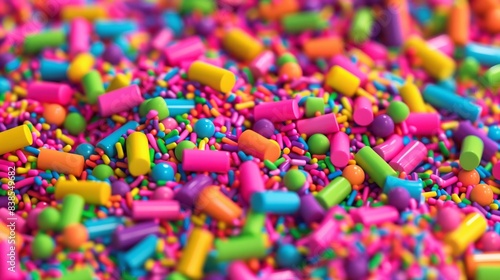 background with colored sprinkles, in the style of animated gifs, christcore, pantonepunk. photo