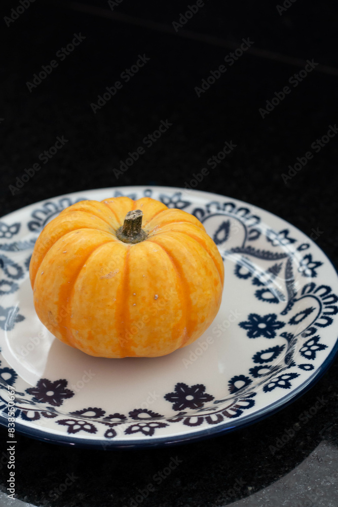 pumpkin on a plate pumpkin on a plate
