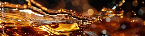 Whiskey Liquid: Abstract Splash of Alcoholic Drink on Dark Background