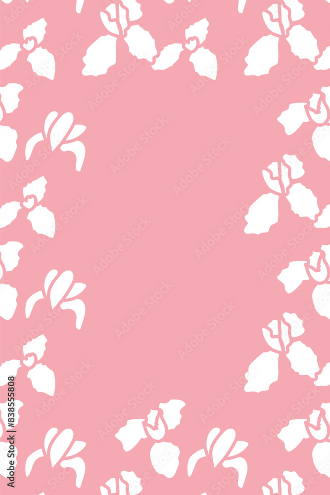 Vector. Hand drawn floral pattern. Vertical background, copy space for text. Template for postcard, wedding and party invitation, flyer, cover, brochure, social media post, magazine, poster, banner. Vector. Hand drawn floral pattern. Vertical background, copy space for text. Template for postcard, wedding and party invitation, flyer, cover, brochure, social media post, magazine, poster, banner.