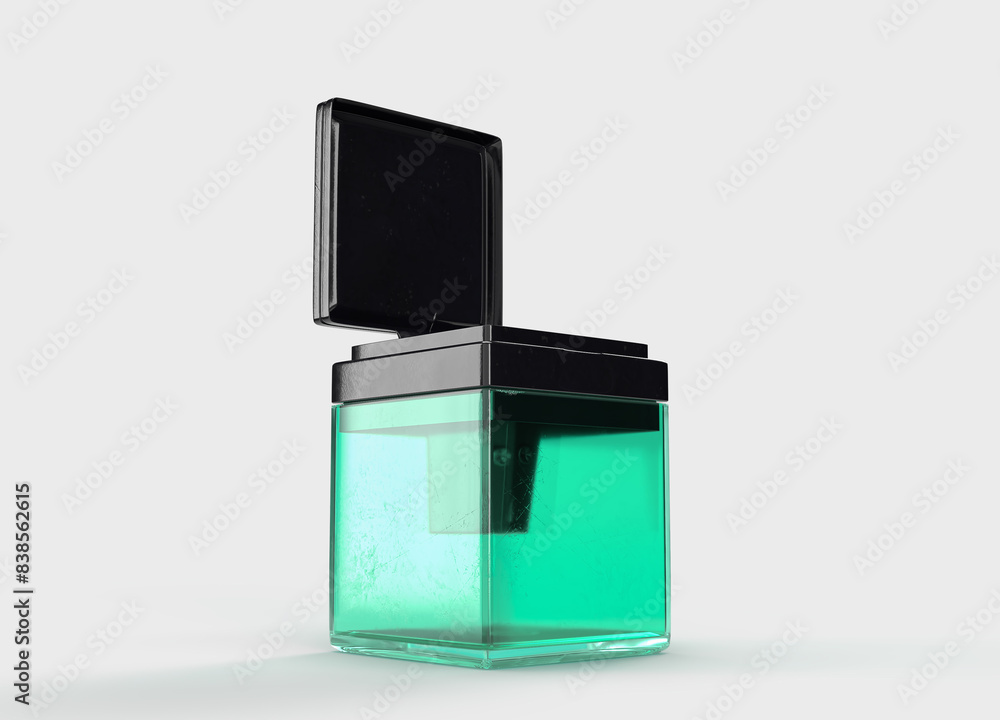 sharpener scene with green case and black plastic sharpener scene with green case and black plastic