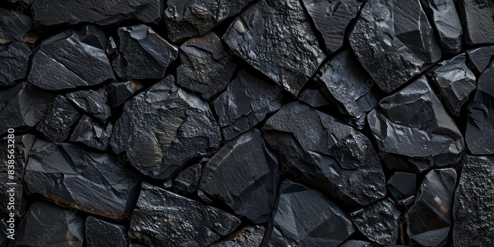 Dark Black Cracked Texture Background - AI Generated Dark Black Cracked Texture Background - AI Generated