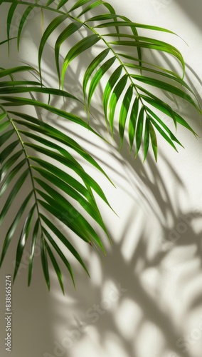 Palm Leaf Shadows on a Light Wall