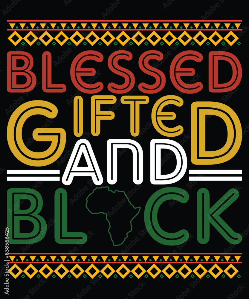 Blessed gifted and black men women kids African American Premium T-Shirt, Shirt Print template, Juneteenth Shirt, Black History Month Blessed gifted and black men women kids African American Premium T-Shirt, Shirt Print template, Juneteenth Shirt, Black History Month