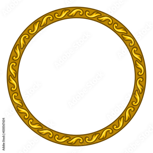 Frame in baroque style. Decorative curling design.