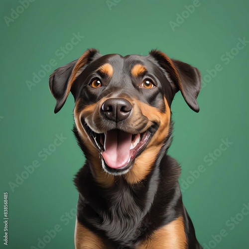illustration of a smiling Rottweiler Dog