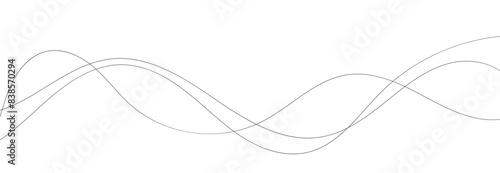 Wave lines vector illustration. Curve wave seamless pattern. Line art striped graphic template.