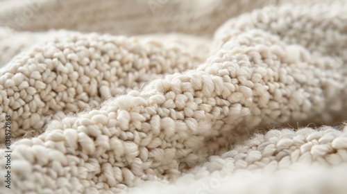 Tiny loops of wool intertwine resembling a fluffy cloud of warmth and giving this fabric a unique and inviting texture